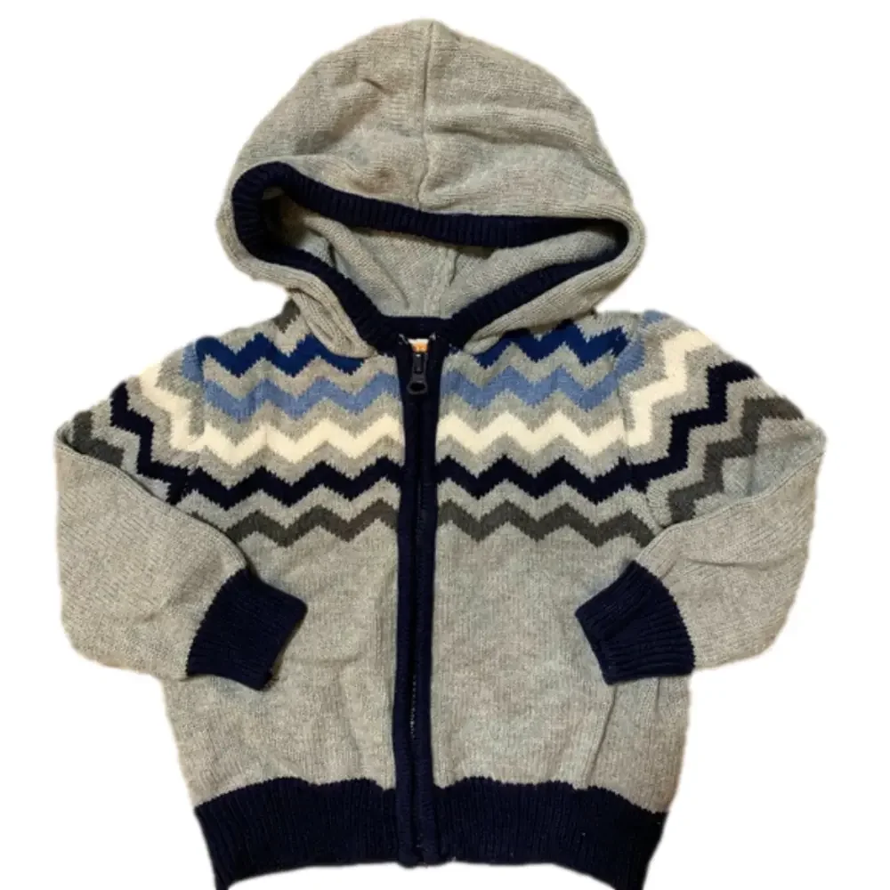 Gymboree Blue Grey Woven Sweater Size 12-18mos